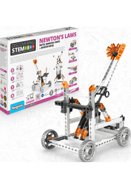 Engino STEM NEWTON's LAWS: Zotrvačnosť, hybnosť, kinetická a potenciálna energia