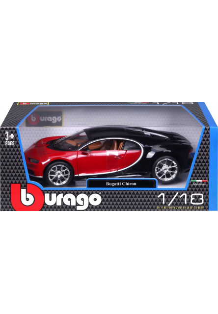 Bburago 1:18 Plus Bugatti Chiron black/red