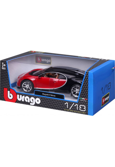 Bburago 1:18 Plus Bugatti Chiron black/red