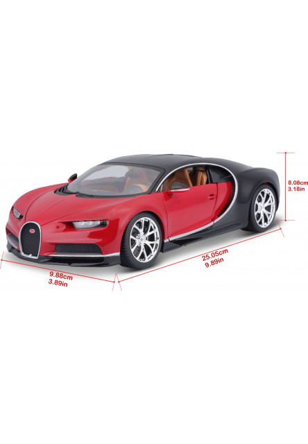 Bburago 1:18 Plus Bugatti Chiron black/red