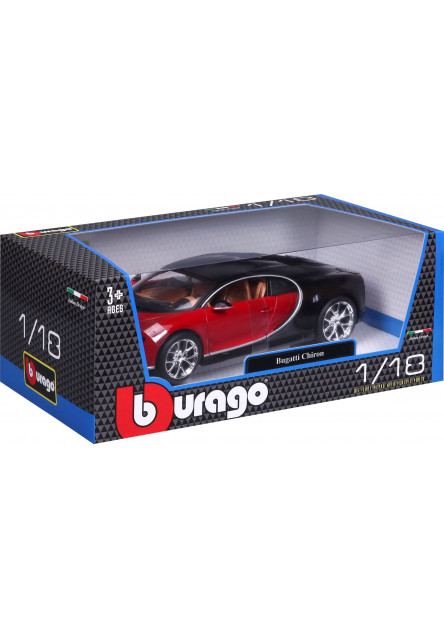 Bburago 1:18 Plus Bugatti Chiron black/red