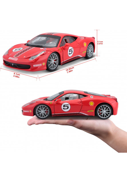 Bburago 1:24 Ferrari Racing 458 Challenge Red