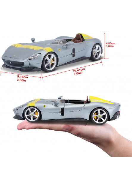 Bburago 1:24 Ferrari Monza SP1 Silver Blue