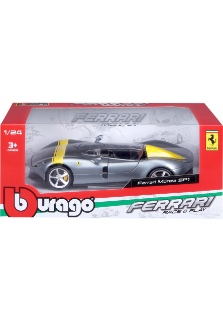 Bburago 1:24 Ferrari Monza SP1 Silver Blue