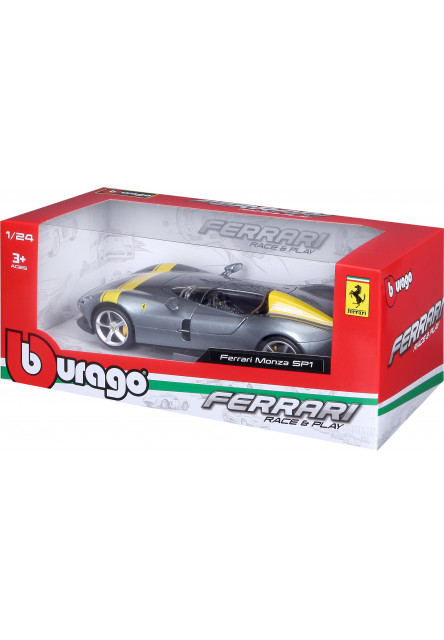 Bburago 1:24 Ferrari Monza SP1 Silver Blue