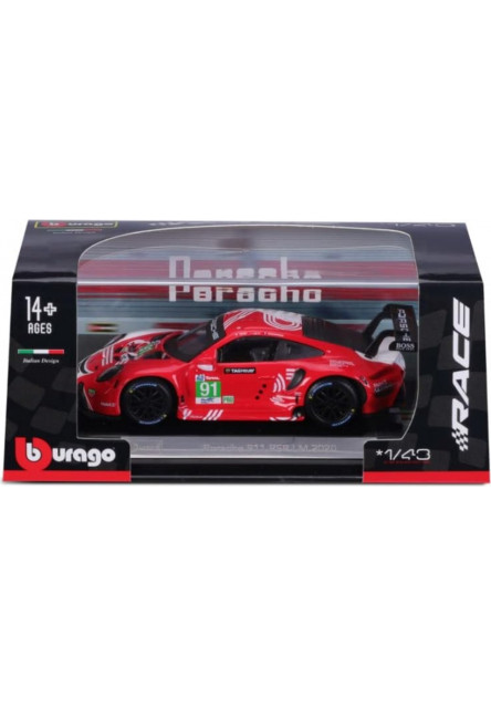 Bburago 1:43 Racing Porsche 911 RSR LM 2020 in decorative box