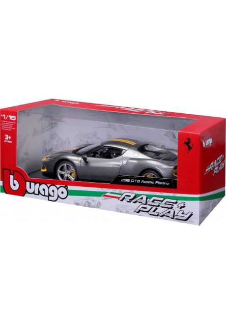 Bburago 1:18 Ferrari 296 GTB Assetto Fiorano - Gray