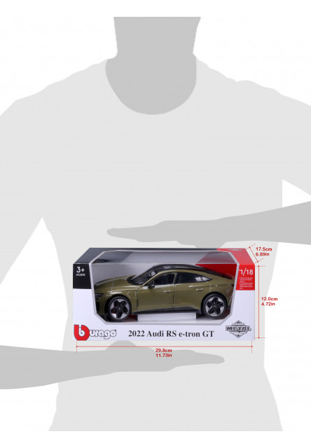 Bburago 1:18 Plus - 2022 Audi RS e-tron GT - Tactical Green