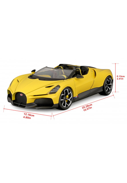 Bburago 1:18 TOP - Bugatti Mistral - Yellow