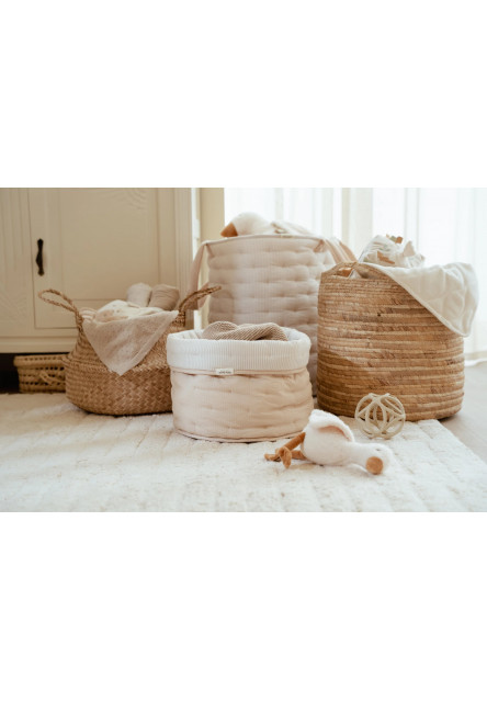 Košík textilný malý Pure Soft Beige Stripe