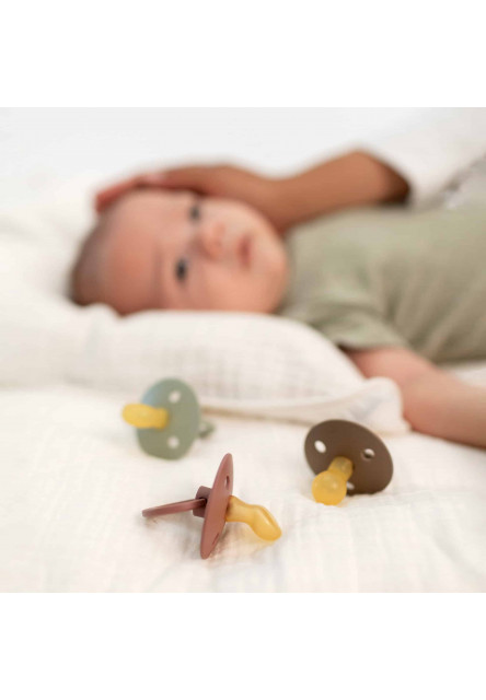 BIBS Colour anatomické cumlíky z prírodného kaučuku 2 ks - veľkosť 1 (Blush Nočný / Vanilla Nočný)