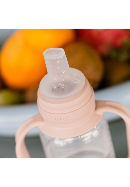 BIBS detská fľaša so silikónovým náustkom 150 ml (Blush)