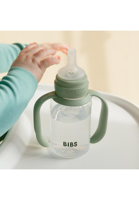 BIBS detská fľaša so silikónovým náustkom 150 ml (Ivory)