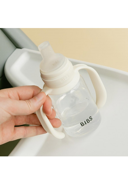 BIBS detská fľaša so silikónovým náustkom 150 ml (Ivory)