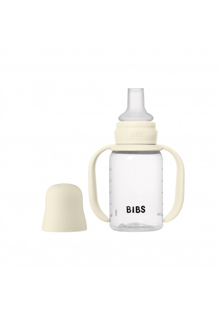 BIBS detská fľaša so silikónovým náustkom 150 ml (Ivory)