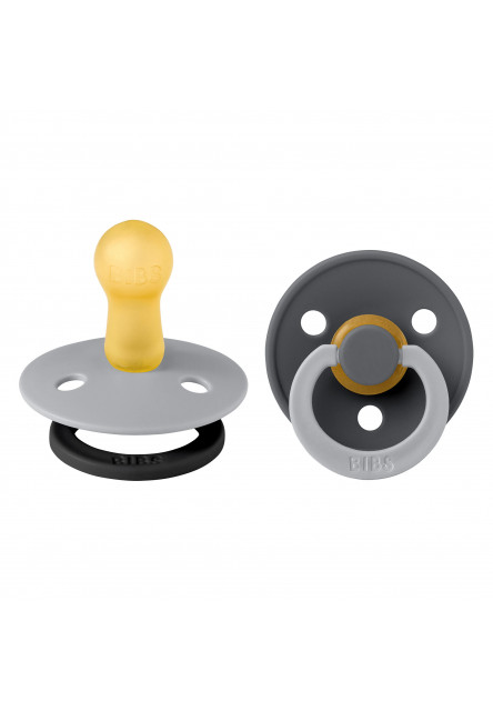 BIBS STUDIO Colour Fusion cumlíky z prírodného kaučuku 2ks – veľkosť 2 (Blush Woodchuck mix)