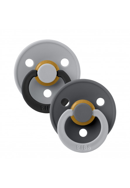 BIBS STUDIO Colour Fusion cumlíky z prírodného kaučuku 2ks – veľkosť 1 (Dusky Lilac Plum mix)