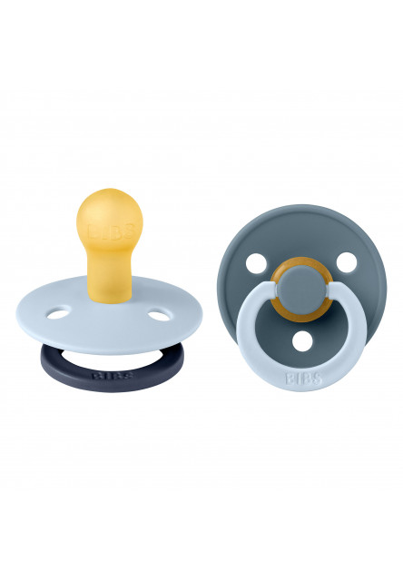 BIBS STUDIO Colour Fusion cumlíky z prírodného kaučuku 2ks – veľkosť 1 (Blush Woodchuck mix)