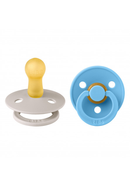 BIBS Colour cumlíky z prírodného kaučuku 2ks - veľkosť 2 (Mushroom / Breeze)