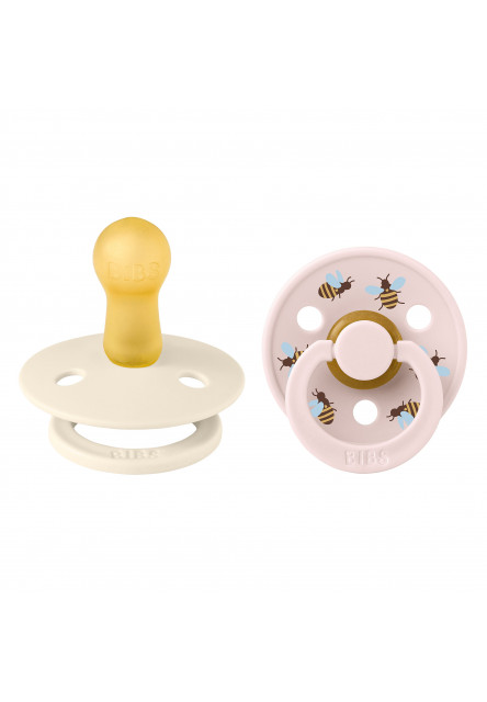 BIBS STUDIO Colour Bumblebee cumlíky z prírodného kaučuku 2ks – veľkosť 2 (Mushroom Mix)