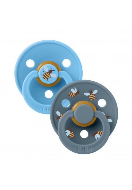BIBS STUDIO Colour Bumblebee cumlíky z prírodného kaučuku 2ks – veľkosť 2 (Mushroom Mix)