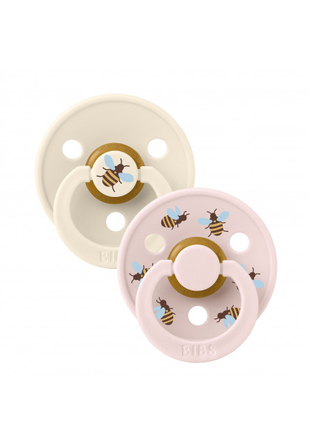 BIBS STUDIO Colour Bumblebee cumlíky z prírodného kaučuku 2ks – veľkosť 1 (Mushroom Mix)