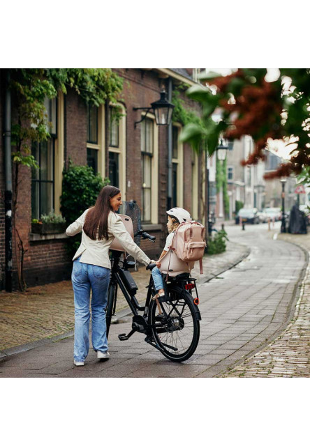 Detská sedačka na bicykel s adaptérom na nosič zadná Sakura Ružová/Kurumi Hnedá Sakura Ružová/Kurumi Hnedá