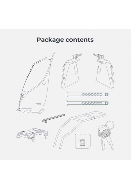 Zadná sedačka na bicykel Ta-ke s adaptérom a nosičom na rám SET Bincho Čierna/Kurumi Hnedá Bincho Čierna/Kurumi Hnedá