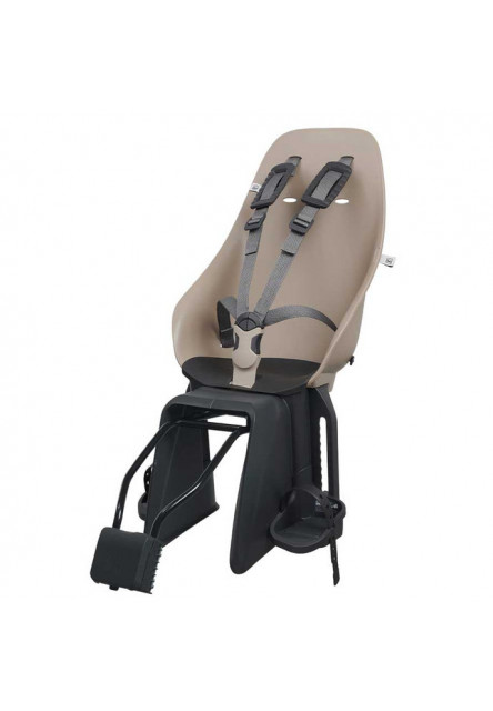 Zadná sedačka na bicykel Ta-ke s adaptérom a nosičom na rám SET Inaho Béžová/Bincho Čierna Inaho Béžová/Bincho Čierna