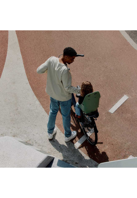 Zadná sedačka na bicykel Ta-ke s adaptérom a nosičom na rám SET Icho Zelená/Bincho Čierna Icho Zelená/Bincho Čierna