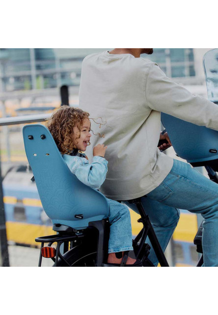 Zadná sedačka na bicykel Ta-ke s adaptérom a nosičom na rám SET Fuji Modrá/Bincho Čierna Fuji Modrá/Bincho Čierna