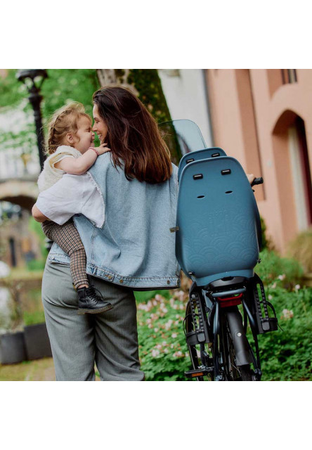 Zadná sedačka na bicykel Ta-ke s adaptérom a nosičom na rám SET Fuji Modrá/Bincho Čierna Fuji Modrá/Bincho Čierna
