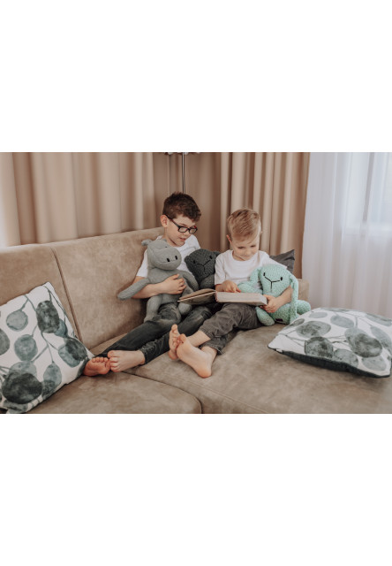 Pletená hračka Hroch, Dark Grey