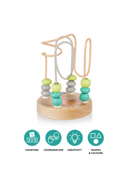 Dřevěná aktivity hračka, Giraffe