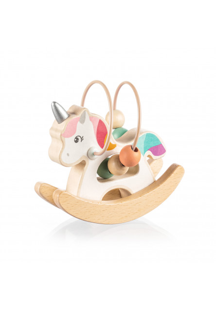 Dřevěný aktivity jednorožec, Pink