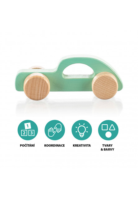Dřevěné sportovní autíčko, Grey