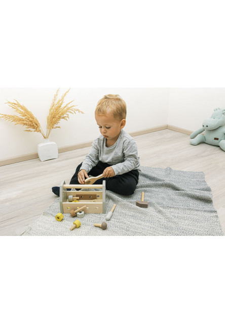 Dřevěná sada nářadí v boxu, Blue