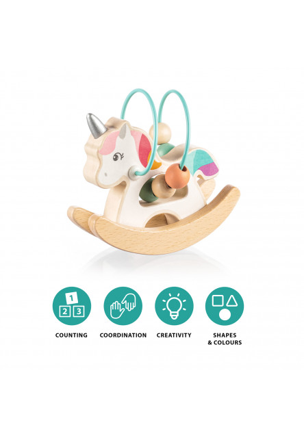 Dřevěný aktivity jednorožec, Mint