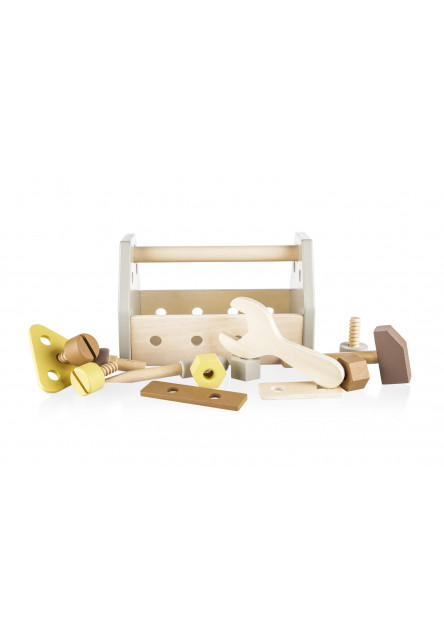 Dřevěná sada nářadí v boxu, Brown