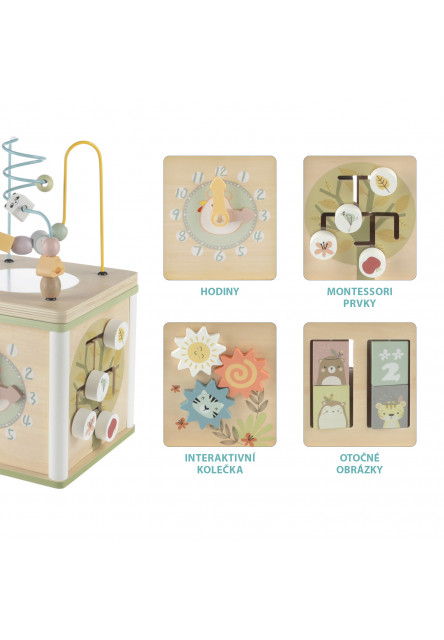 Drevená aktivity kocka