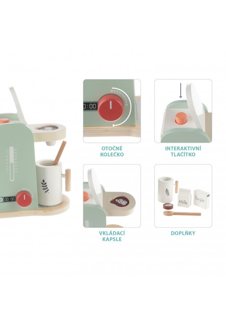 Drevený kávovar set, Wood