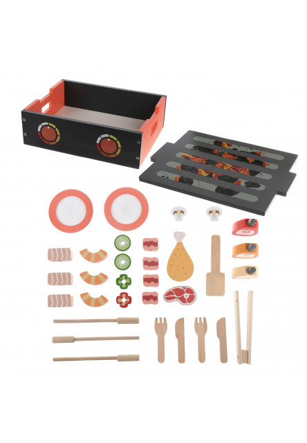 Drevené BBQ gril set