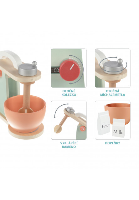 Dřevěný mixér set, Wood