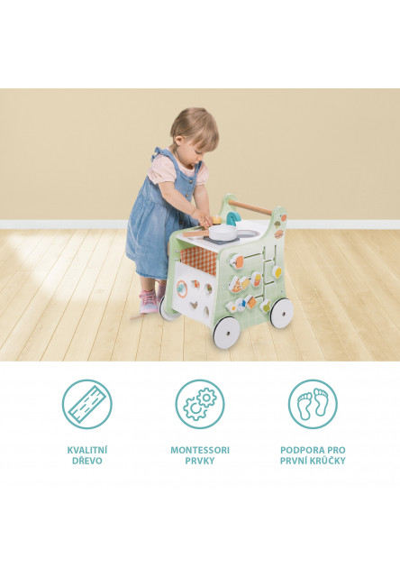 Drevené chodítko aktivity kuchyňka, Wood