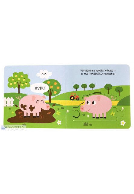 Zvieratká na farme Knižka s puzzle