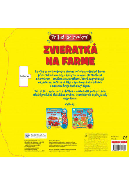 Príbeh so zvukmi – Zvieratká na farme – 18 rôznych zvukov