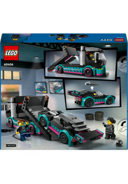 Kamión s pretekárskym autom