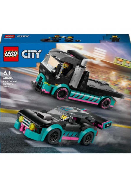 Kamión s pretekárskym autom