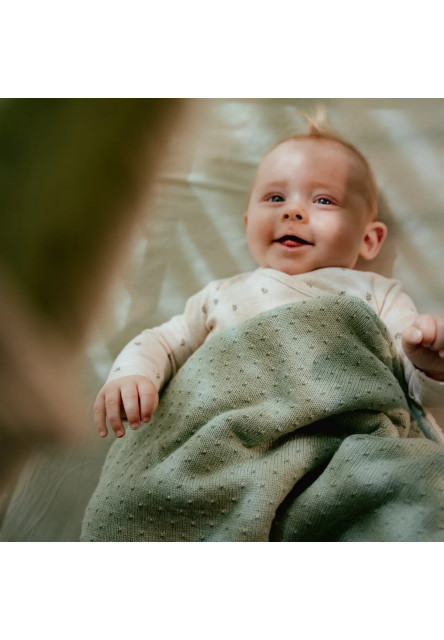 Deka pletená / fleece 70x100 cm Pure Sage