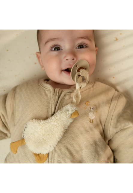 Spací vak s oddeliteľnými rukávmi 90 cm Husa Beige Newborn Naturals